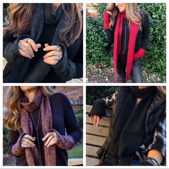 Ash Fingerless Gloves Boho Wool Made in Nepal SOFT - Picture 7 of 8